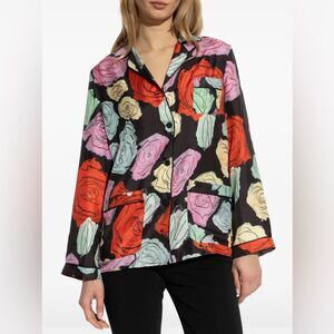 Marni Silk floral-motif shirt Jacket Multicolor Size 40